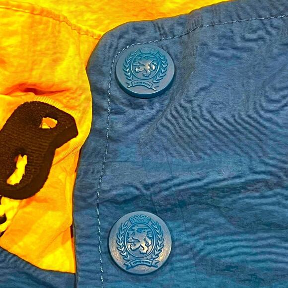 ★ Tommy Hilfiger Vintage Blue Windbreaker w/ Patch of Flag Logo on Sleeve ★ - Picture 6 of 7